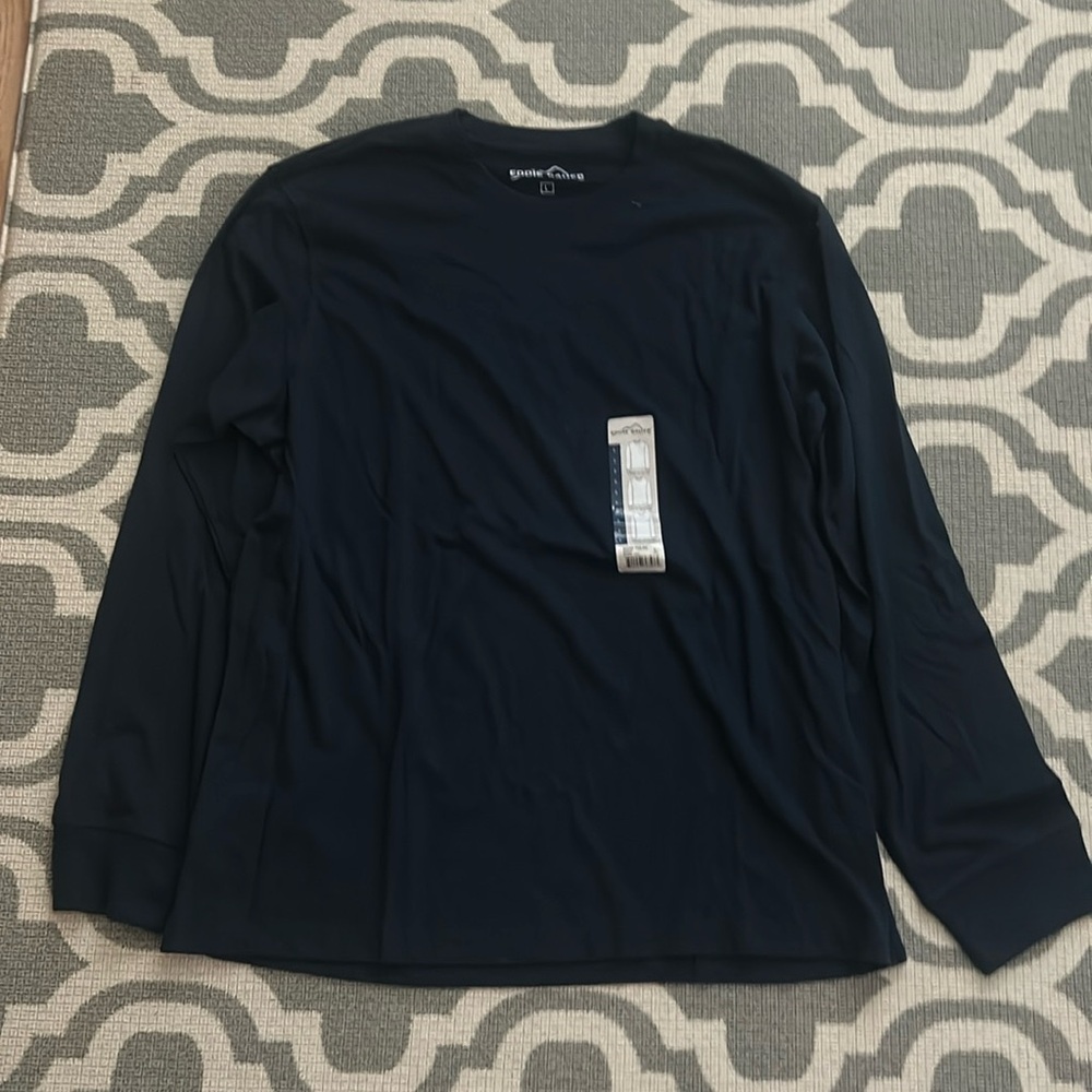Navy Blue Eddie Bauer Long sleeve Tee shirt nwt